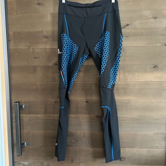SALOMON Exo S Lab S-Lab Technical Nordic Tights Sz L ~ NWT! - Picture 1 of 8